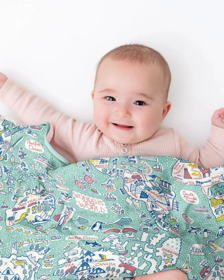 Hello World Wonders Bamboo Blanket