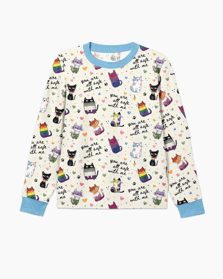 Loved & Safe Kitties Family Matching Bamboo Men's Pajama Set