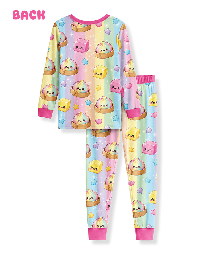 Rainbow Squishy Dreams Bamboo Two Piece Long Sleeve Pajama Set