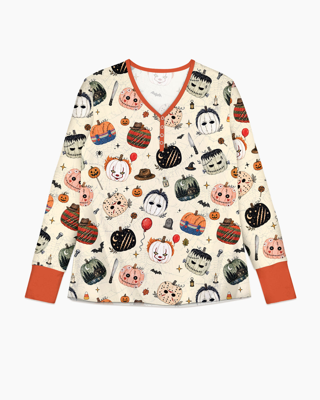 Horror Movie Pumpkins Bamboo Women Pajama Set