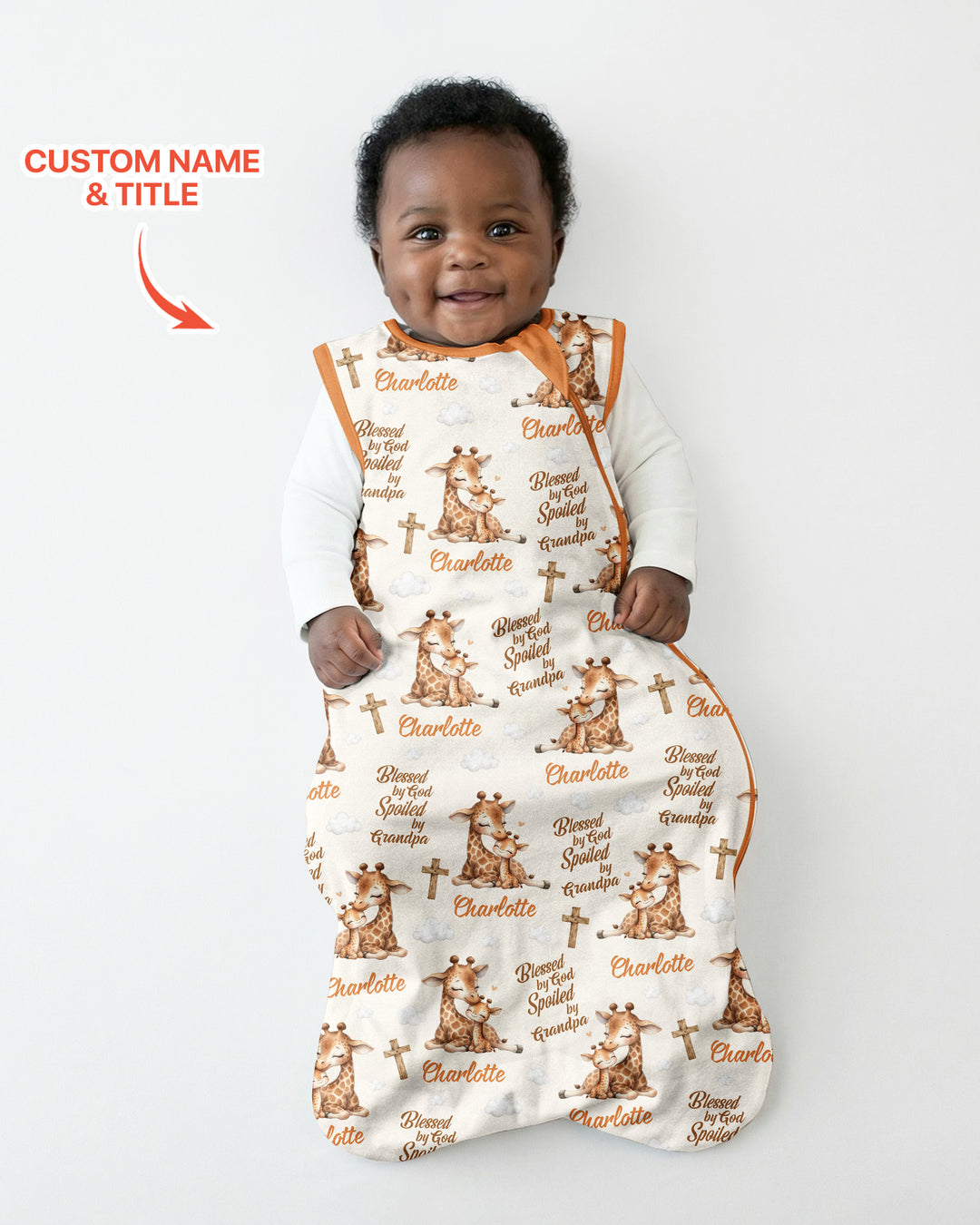 Custom Name Blessed By God Spoiled By Grandma Bamboo Sleep Bag