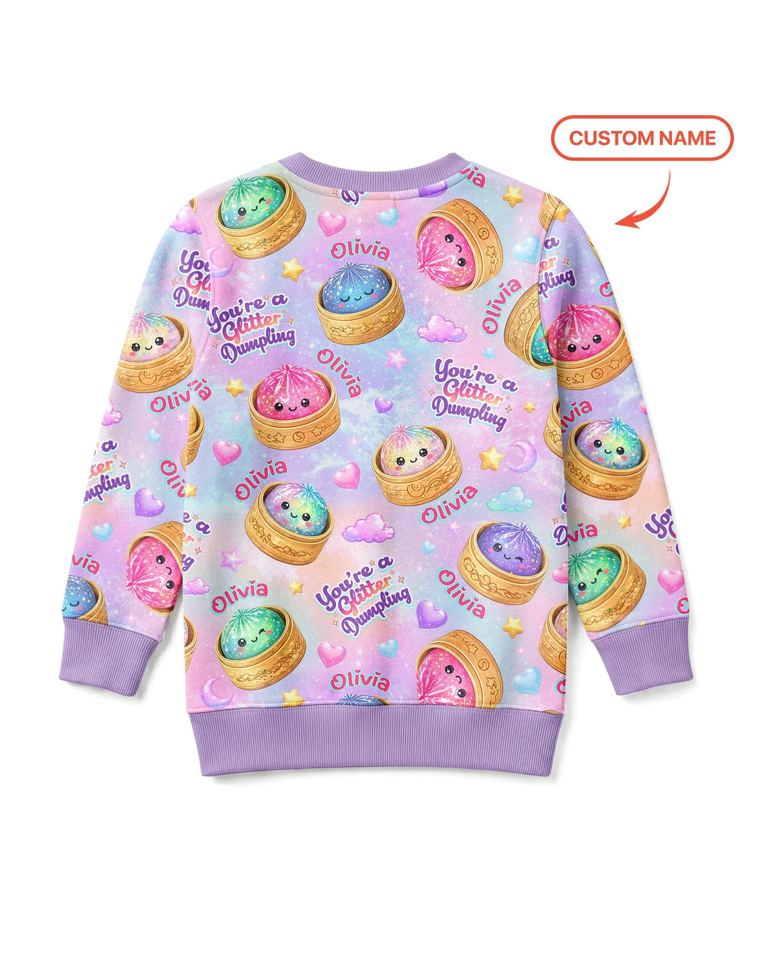 Custom Name You're A Glitter Dumpling Bamboo Crewneck Sweatshirt