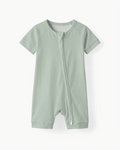 Jet Stream Bamboo Shorty Zippered Romper