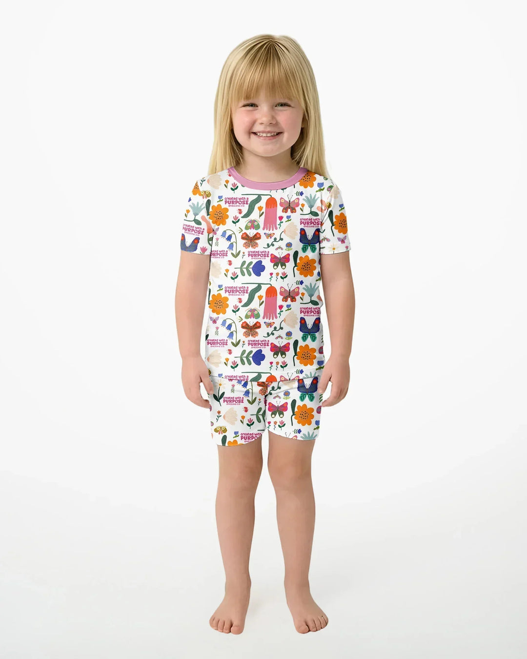 Created With A Purpose Bamboo Two Piece Short Sleeve Pajama Set
