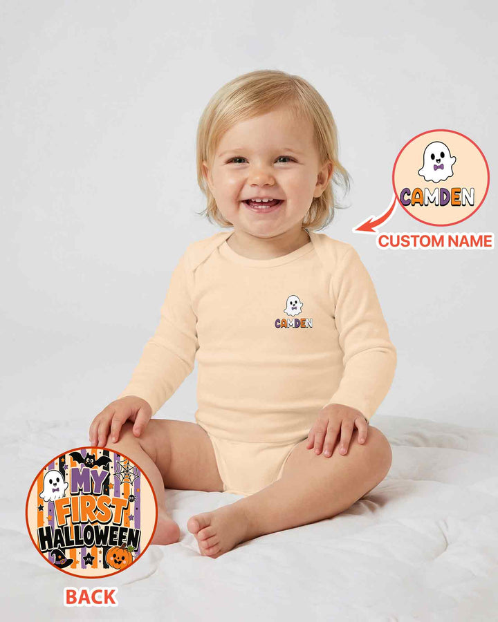 Personalized My First Halloween Bamboo Bodysuit