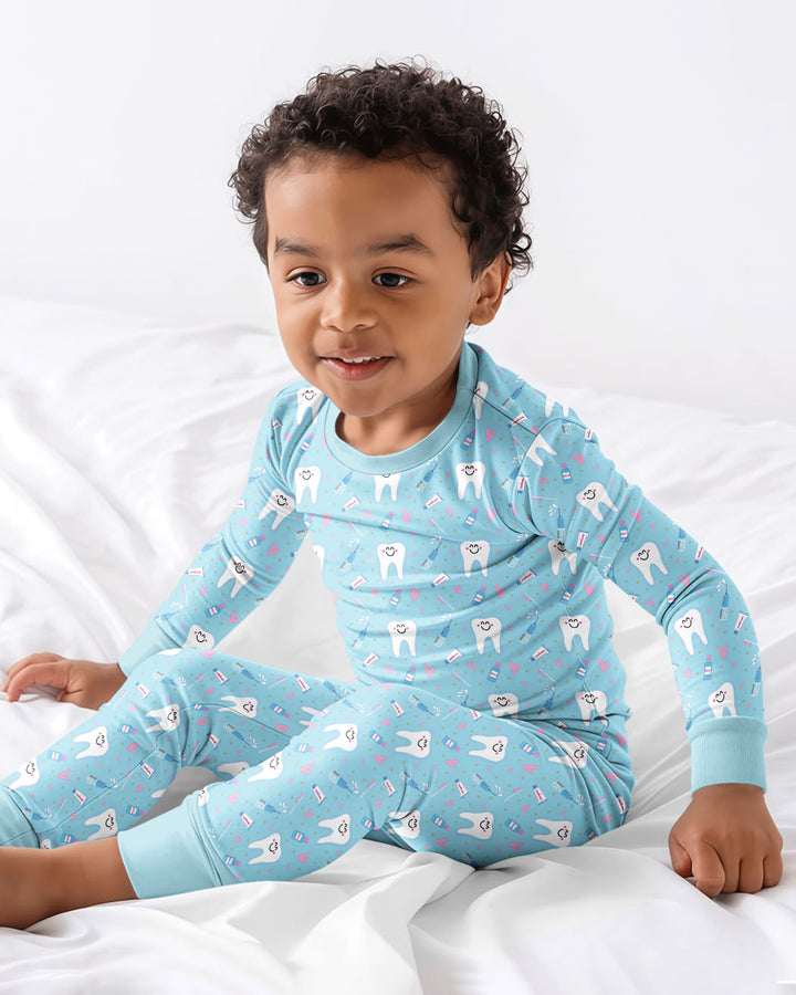 Template Bamboo Two Piece Long Sleeve Pyjamas Set