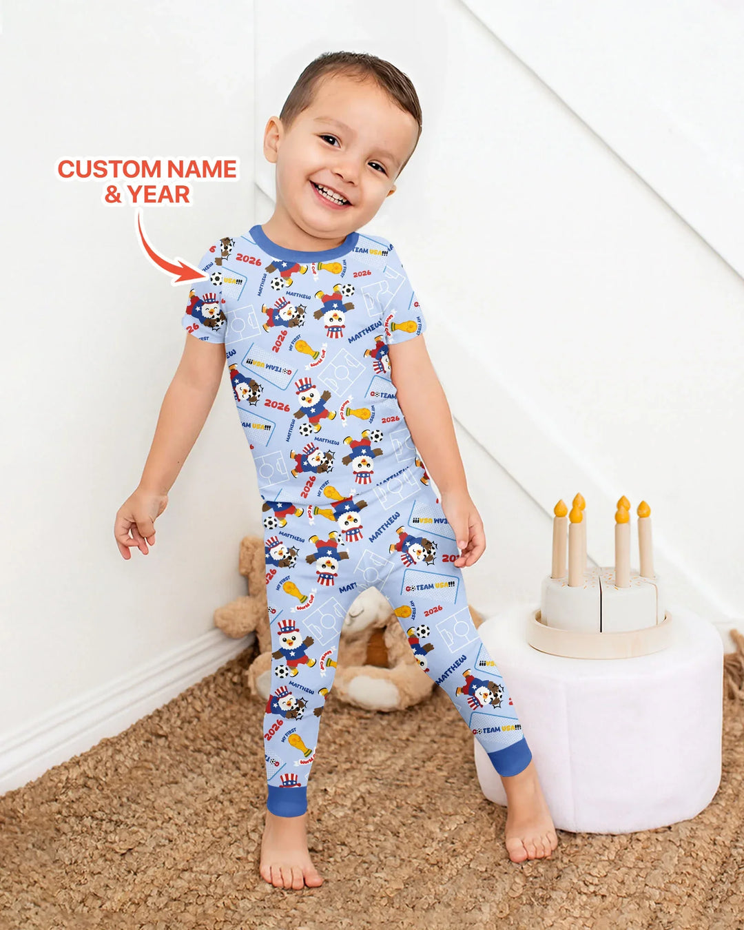 My First World Cup Bamboo Two Piece Short Sleeve Pajama Set