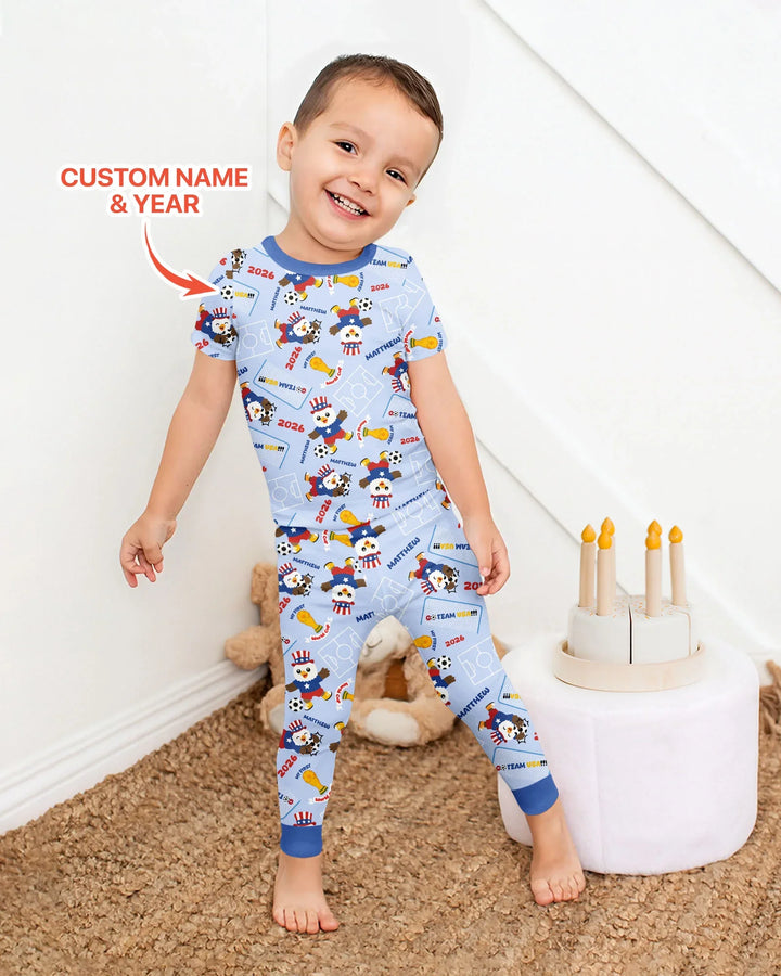 My First World Cup Bamboo Two Piece Short Sleeve Pajama Set