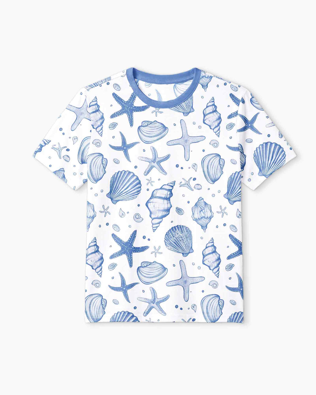 Coastal Charm Family Matching Bamboo Men Short Sleeve Short Pajama Set
