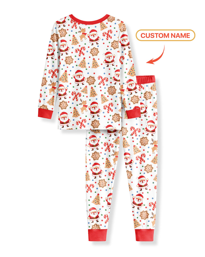 Custom Name The Baby Who Stole Christmas Bamboo Two Piece Long Sleeve Pajama Set