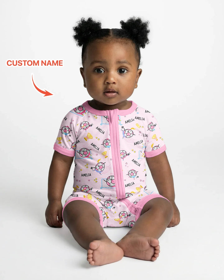 Custom Name Soccer Dad Team Matching Bamboo Shorty Zippy