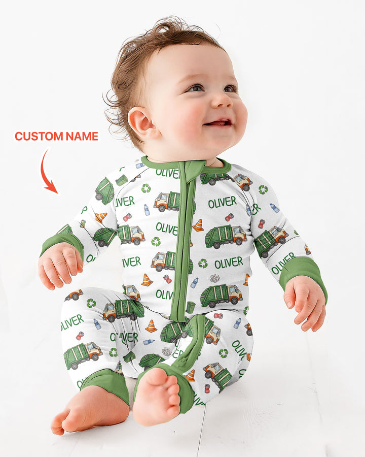 Custom Name Garbage Day Bamboo Convertible Zippy