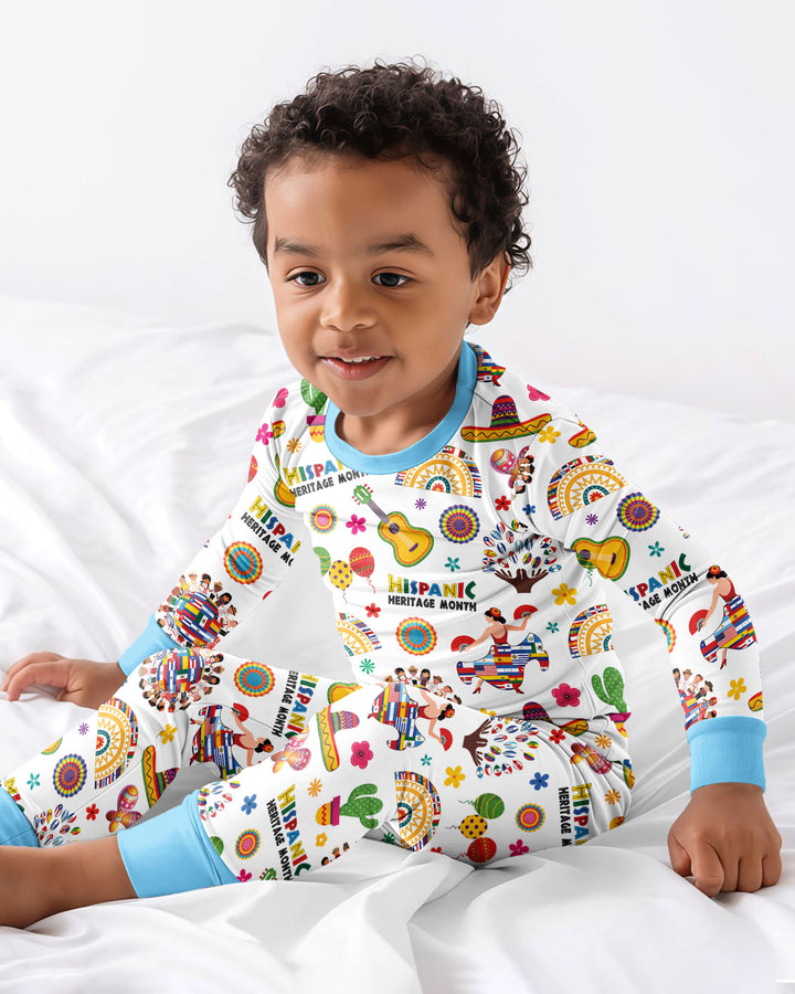 Template Bamboo Two Piece Long Sleeve Pyjamas Set