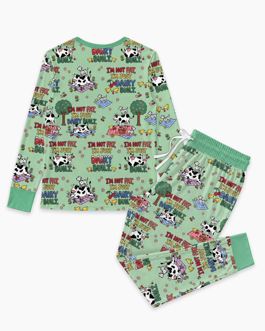 I'm Not Fat I'm Just Dairy Built Bamboo Women Pajama Set