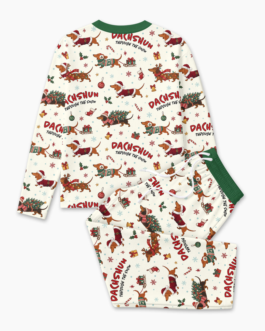 Dachshund Through The Snow Bamboo Men's Pajama Set