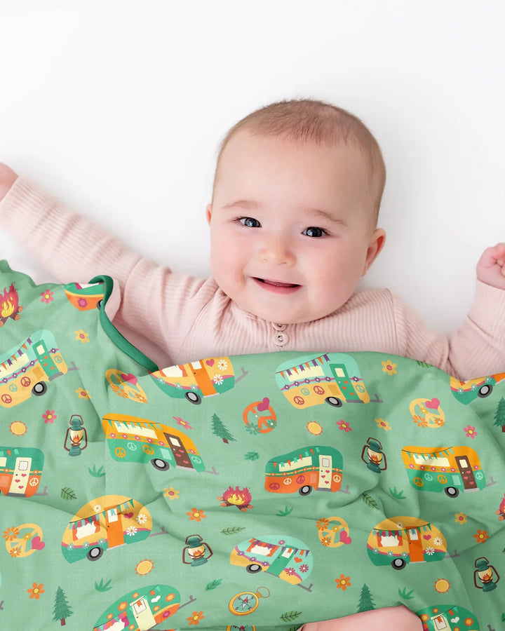 Happy Little Camper Bamboo Blanket