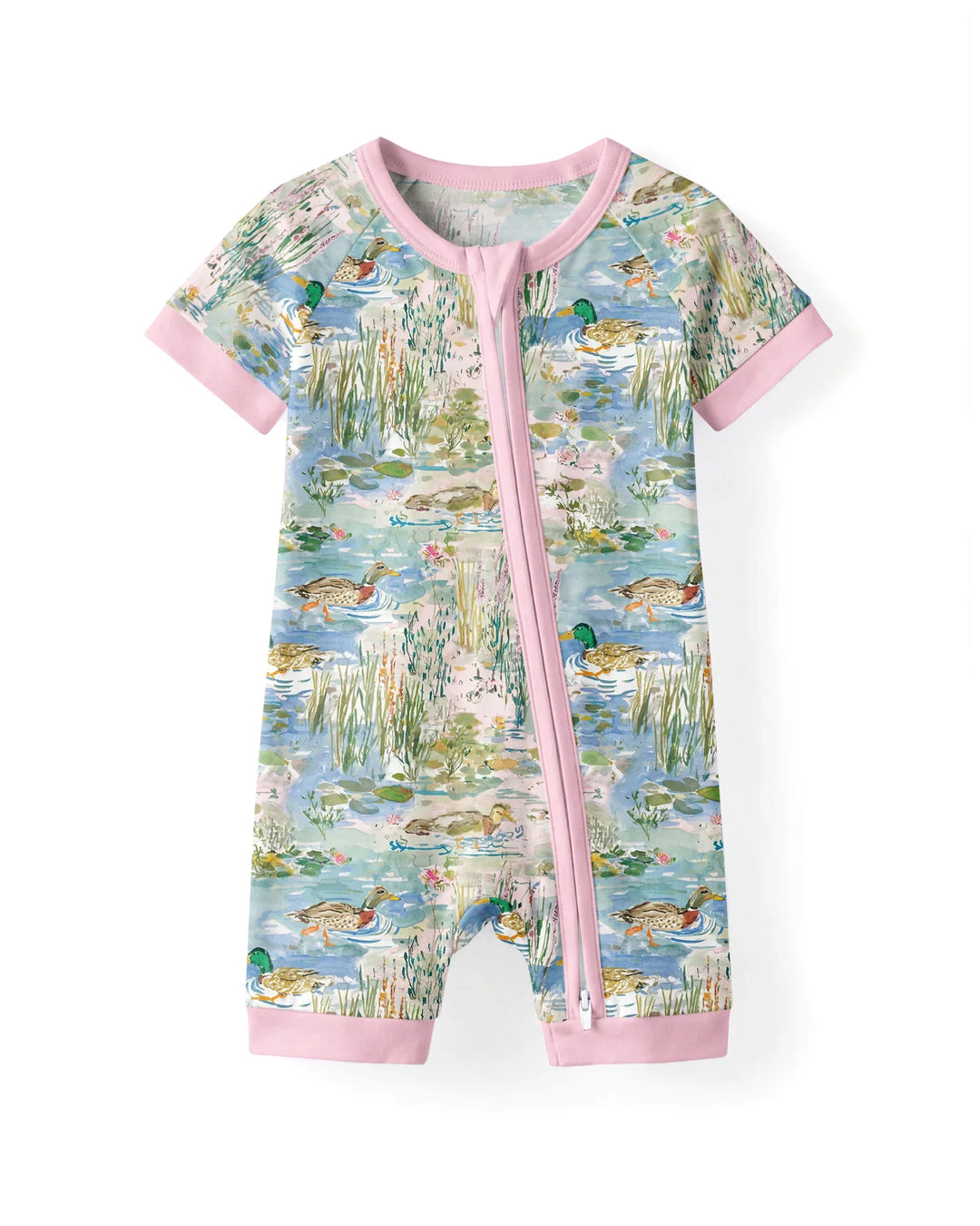 Watercolor Mallard Duck Bamboo Shorty Zippy