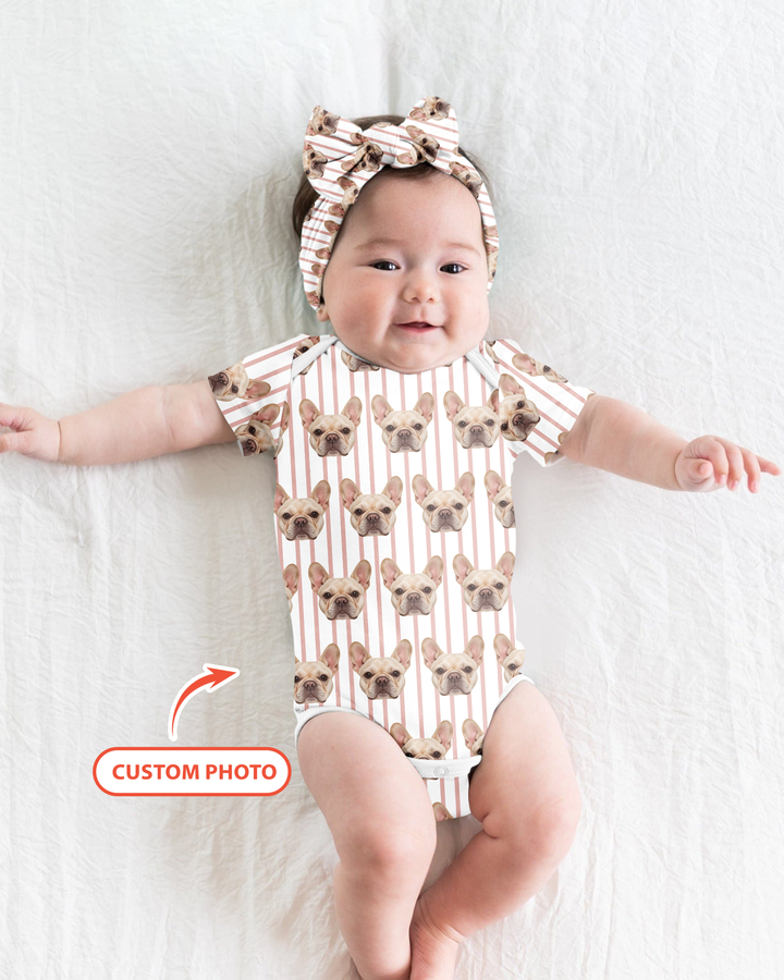 Cute Baby With Pet Bamboo Bodysuit