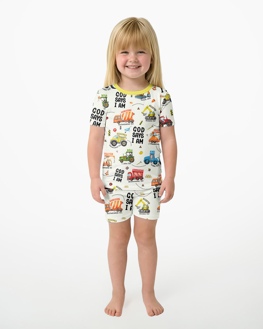 God Says I Am Boy Bamboo Two Piece Short Sleeve Shorts Pyjamas Set