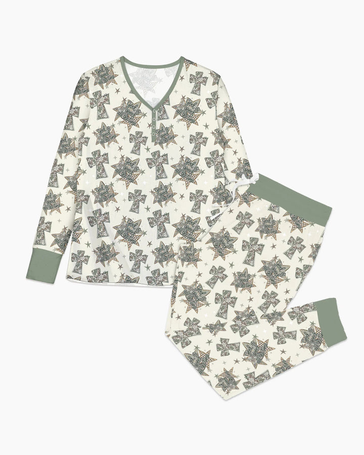 Camo God is Good Family Matching Bamboo Women Pajama Set