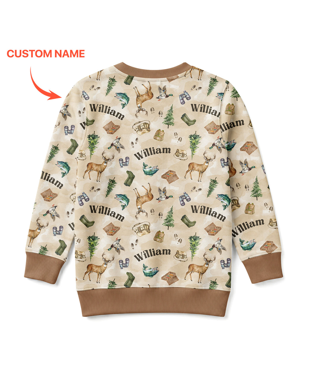 Personalized Funny Hunting Bamboo Crewneck Sweatshirt