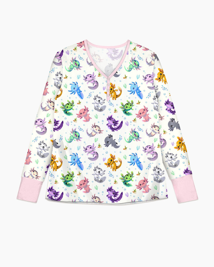 I Love You Axolotl Bamboo Women Pajama Set