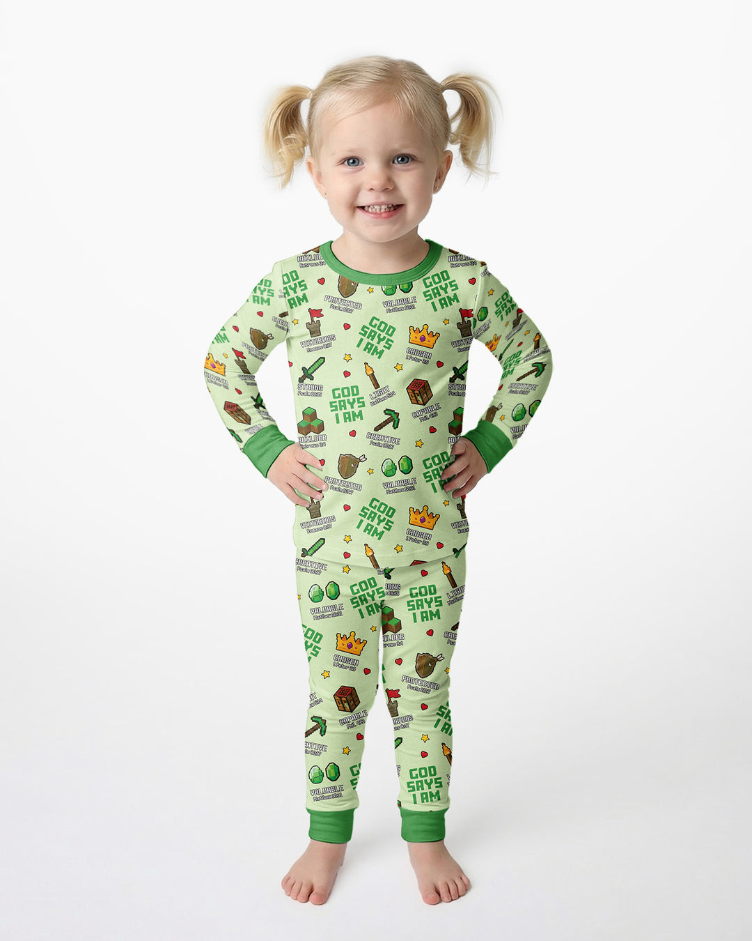 Template Bamboo Two Piece Long Sleeve Pyjamas Set