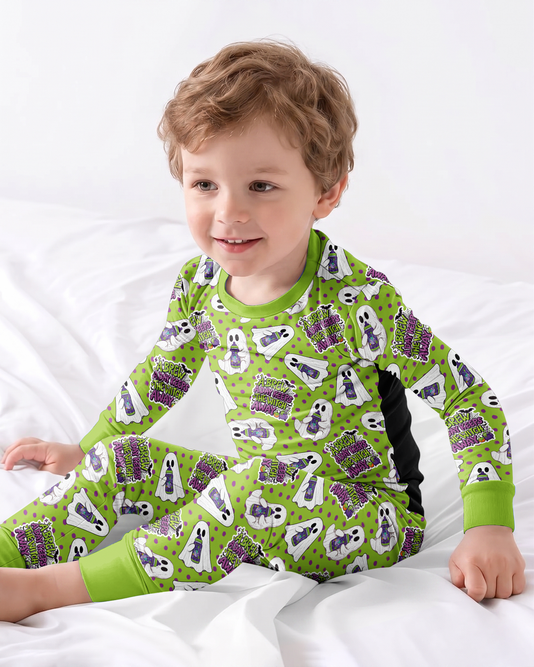 Boo Brew Ghosts Bamboo Two Piece Long Sleeve Pajama Set