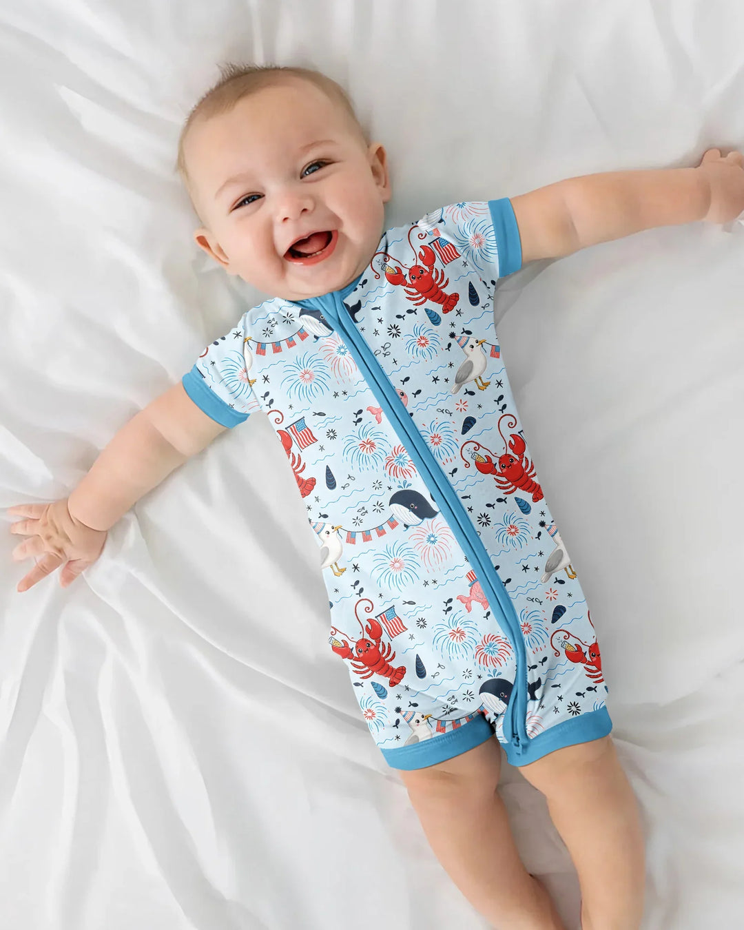 Celebrate 4th of July Family Matching Bamboo Shorty Zippy