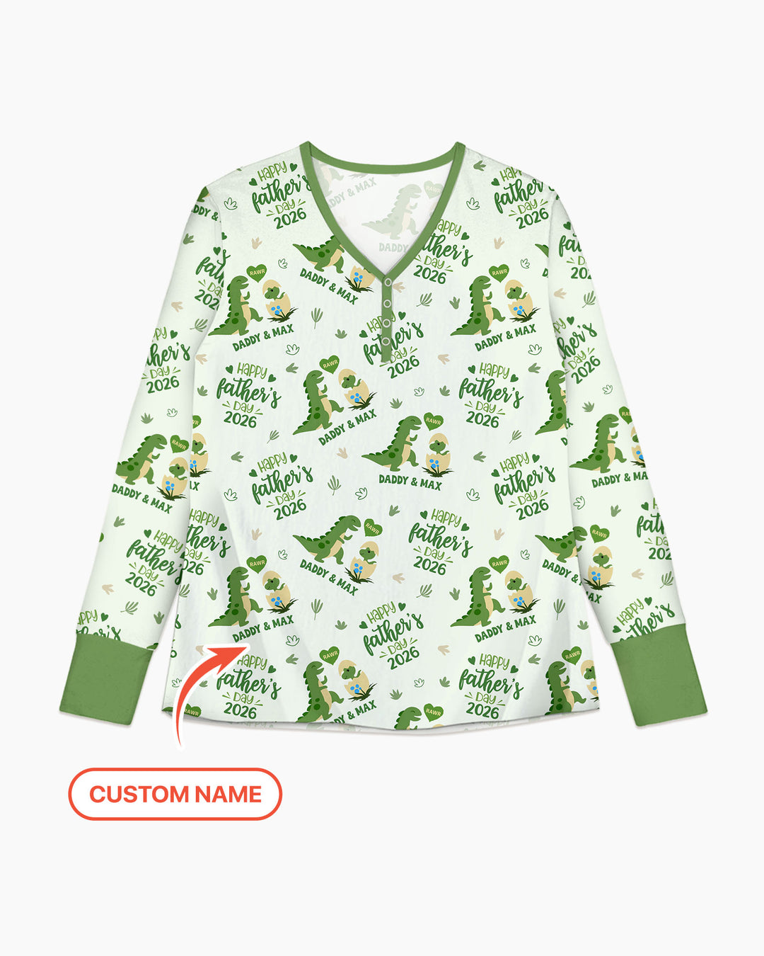 Custom Name Fathers Day 2026 Bamboo Women Pajama Set
