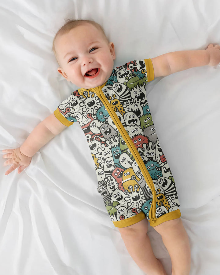 Monsters And Friends Bamboo Shorty Zippy