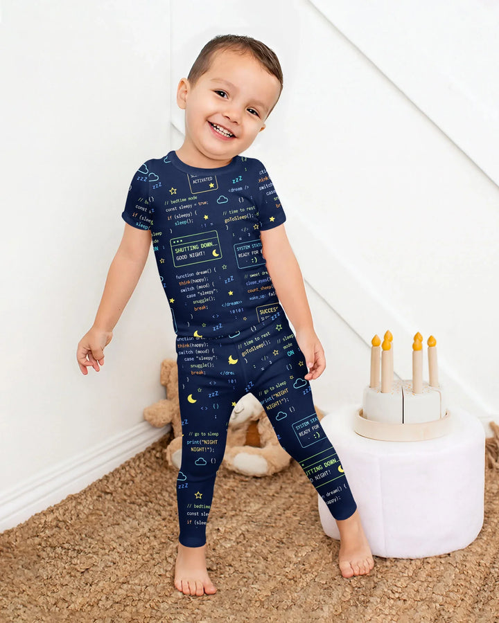It Techy Job Matching Dad and Son Bamboo Two Piece Short Sleeve Pajama Set