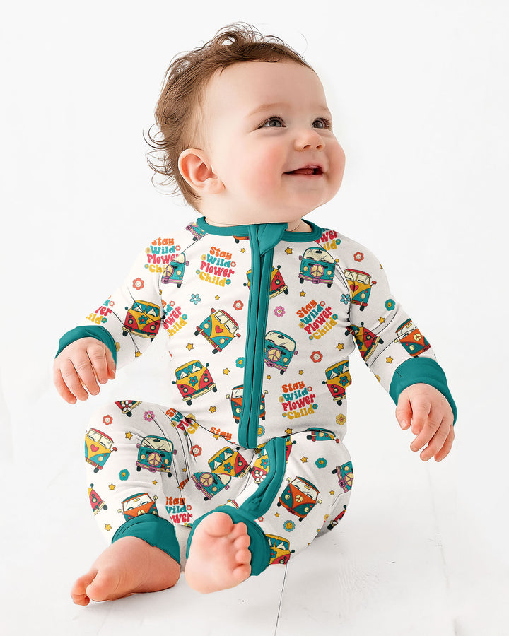 Stay Wild Flower Child Bamboo Convertible Zippy