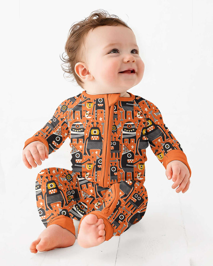 Mid Century Halloween Monster Toss Bamboo Convertible Zippy