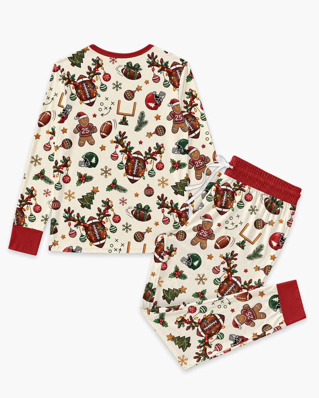 Football Christmas Merry Kickmas Bamboo Women Pajama Set
