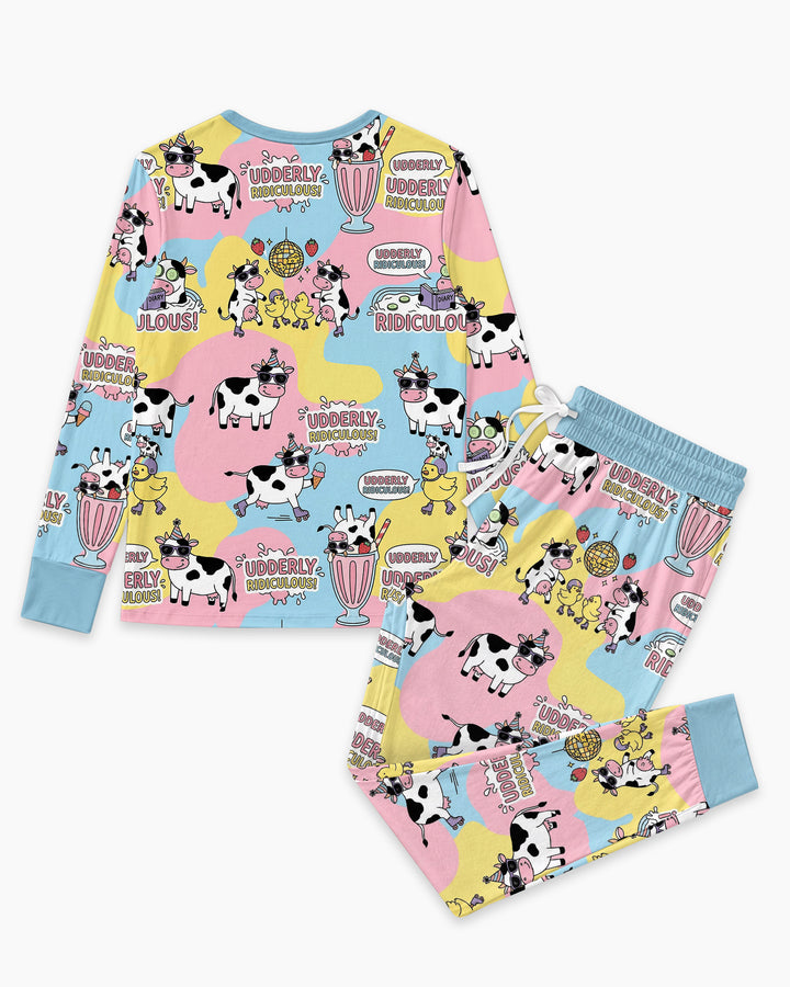 Too Ridiculous To Moo Bamboo Women Pajama Set