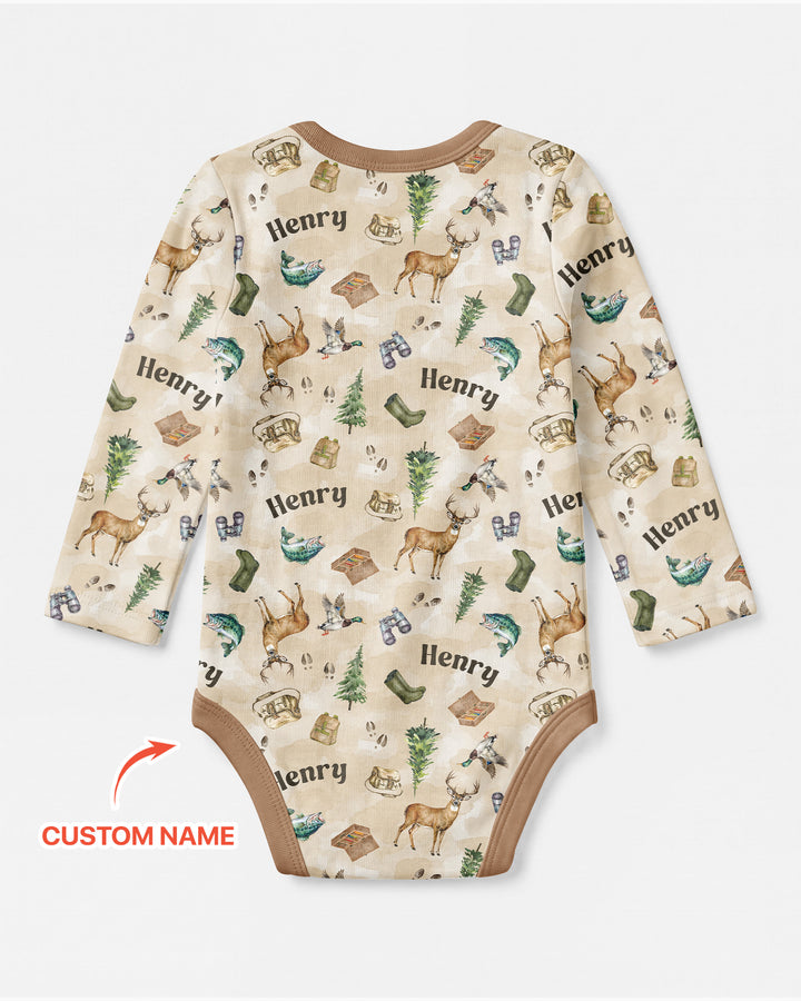 Personalized Funny Hunting  Bamboo Bodysuit