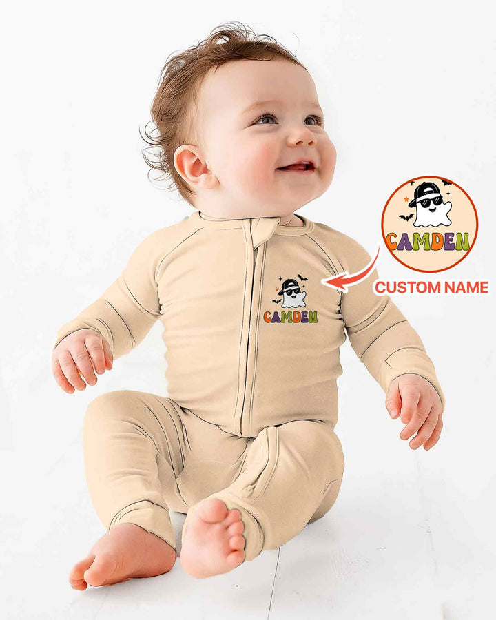Personalized One Spooky Dude Baby Bamboo Convertible Zippy