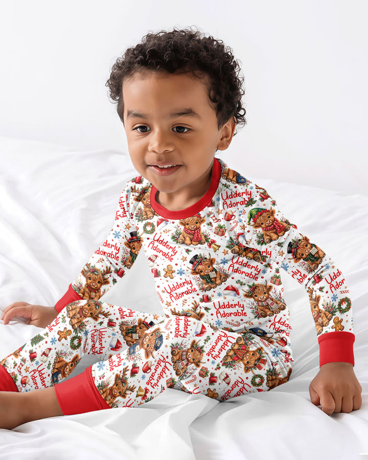 Udderly Adorable Bamboo Two Piece Long Sleeve Pajama Set