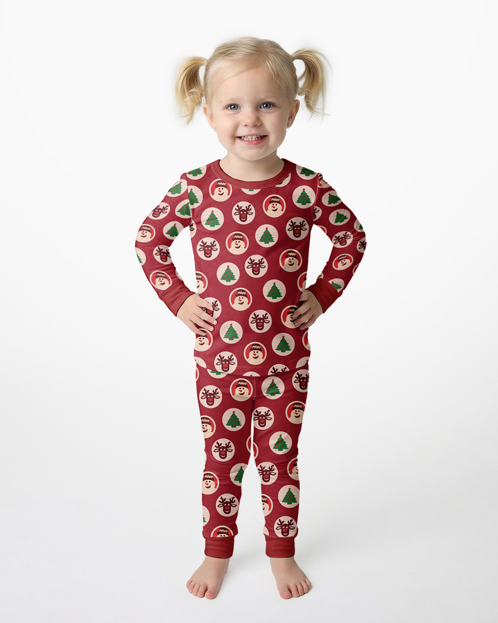 Christmas Dinner Bamboo Two Piece Long Sleeve Pajama Set