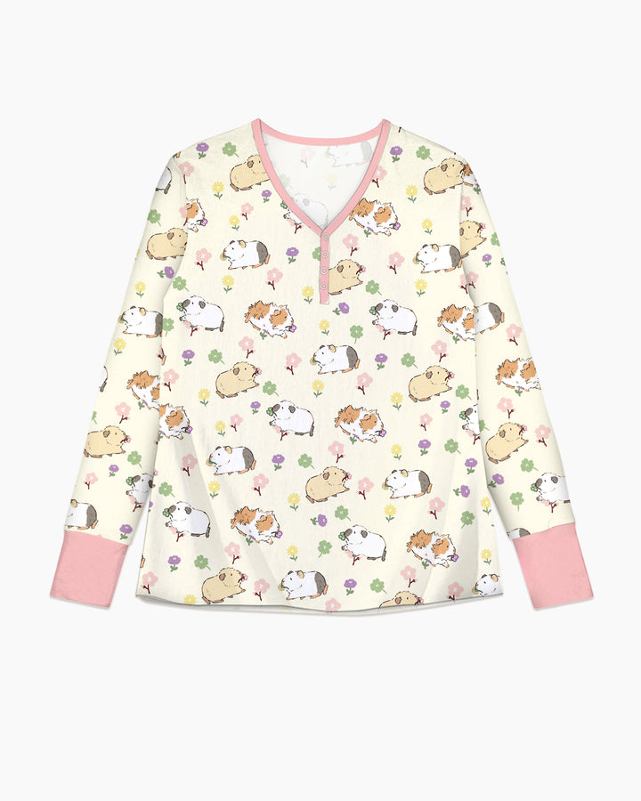 Guinea Pig Garden Bamboo Women Pajama Set