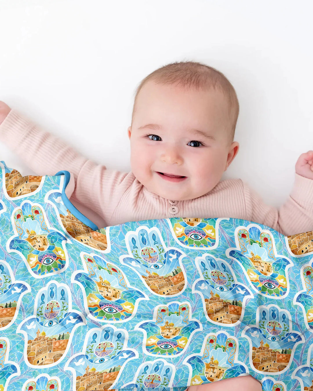 Hamsa Hand Bamboo Blanket