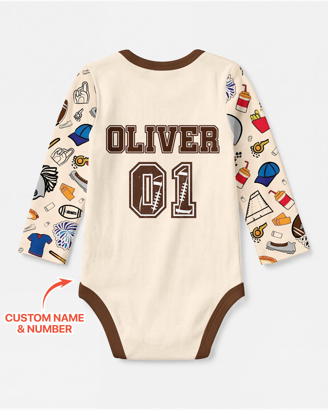 On Sundays We Watch Football With Daddy Family Matching Bamboo Bodysuit