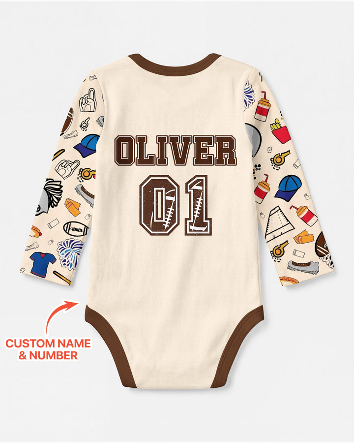 On Sundays We Watch Football With Daddy Family Matching Bamboo Bodysuit