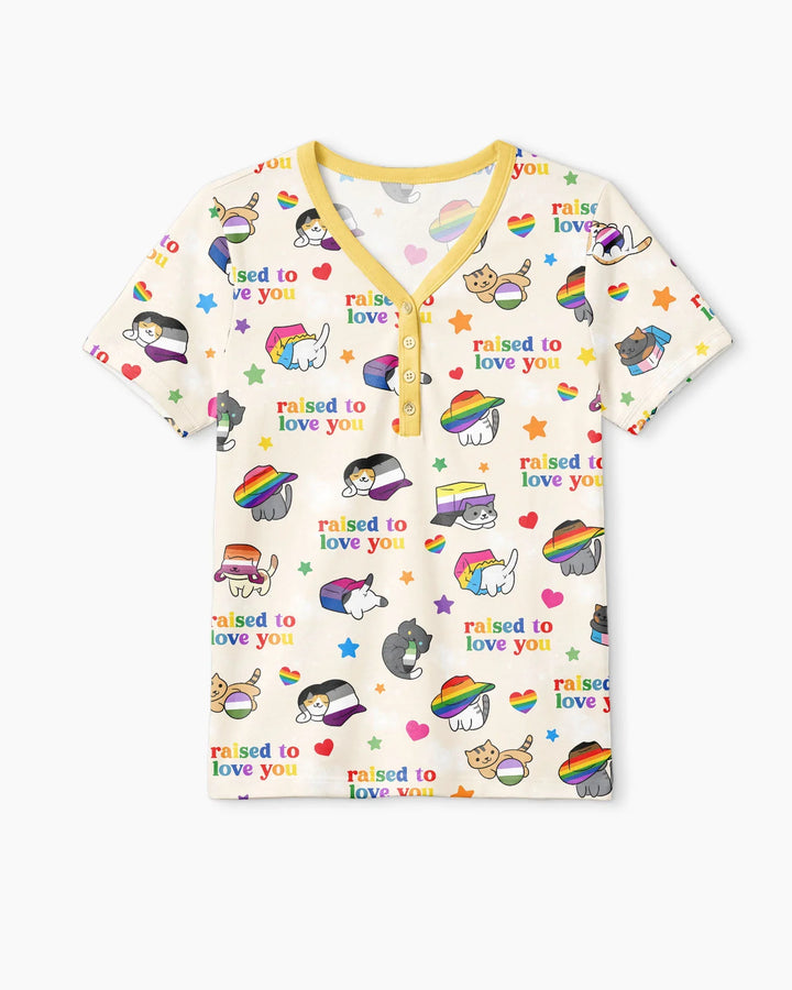 Rainbow Paws Family Matching Bamboo Women Short Sleeve Short Pajama Set