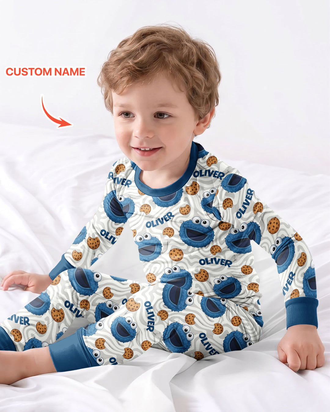 Funny Baby Cookie Bamboo Two Piece Long Sleeve Pajama Set