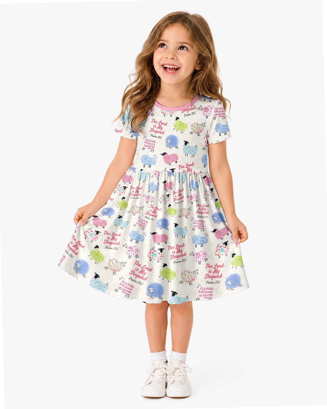 The Lord Is My Shepherd Psalm 23 Bamboo Twirl Dress