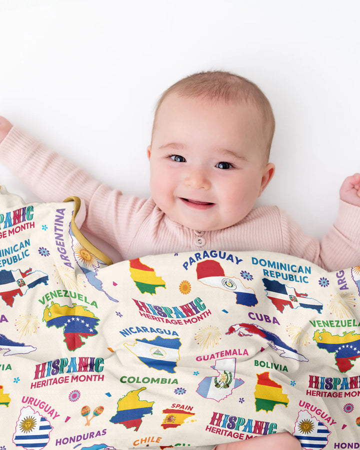 Hispanic Heritage Month Country Flags Bamboo Blanket
