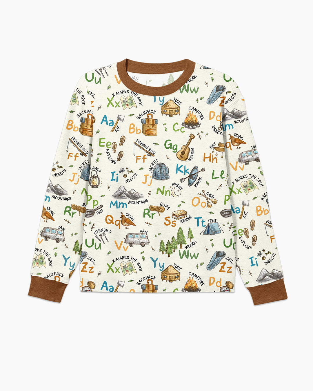 Adventure Alphabet ABCs Summer Camp Bamboo Men's Pajama Set