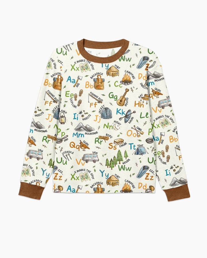 Adventure Alphabet ABCs Summer Camp Bamboo Men's Pajama Set